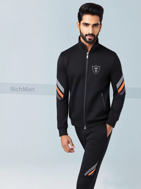 Richman Men’s Tracksuit Set – Full Zip Sweatshirt & Jogger Pants for Running, Training & Casual Wear