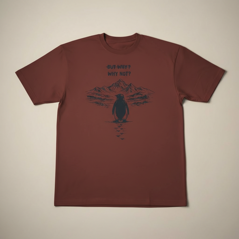 Minimal Penguin Art Summer T-Shirt – Soft Cotton Black shirt