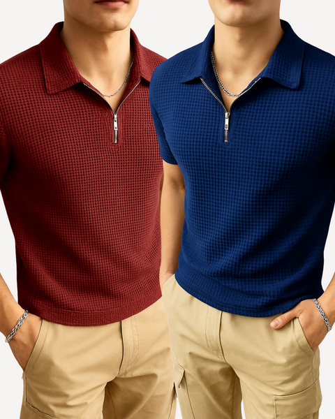 Pack of 2 Old School Polo Shirts for Men – Classic Style Casual Wear new