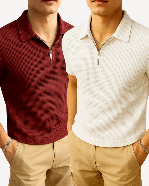 Pack of 2 Old School Polo Shirts for Men – Classic Style Casual Wear new