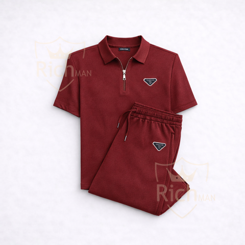 RichMan Old School Zip Polo Tracksuit – Stylish Casual Wear for Men