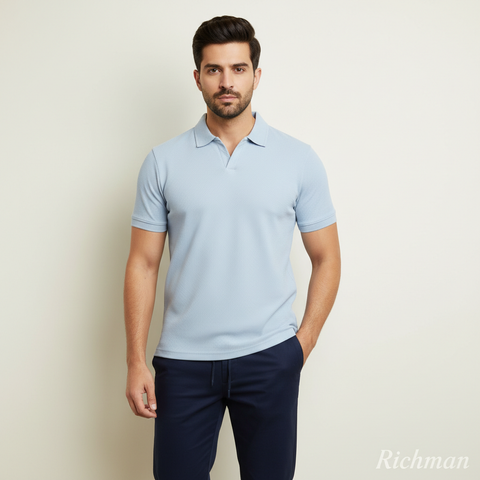 Old School Polo Shirt + Cargo Trouser Set with Pockets – 9 Colors Available