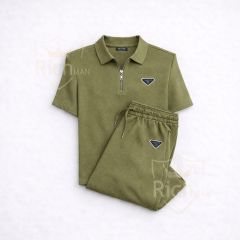 RichMan Old School Zip Polo Tracksuit – Stylish Casual Wear for Men