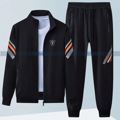 Richman Men’s Tracksuit Set – Full Zip Sweatshirt & Jogger Pants for Running, Training & Casual Wear