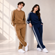 Premium Unisex 3-Stripe Tracksuit Set for Men & Women – Stylish Casual Winter Wear