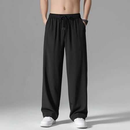 Men’s Loose Fit Wide Legi Trouser – Available in Black, Grey & Dark Grey | Casual Legi Trouser