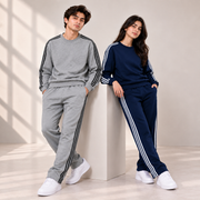 Premium Unisex 3-Stripe Tracksuit Set for Men & Women – Stylish Casual Winter Wear