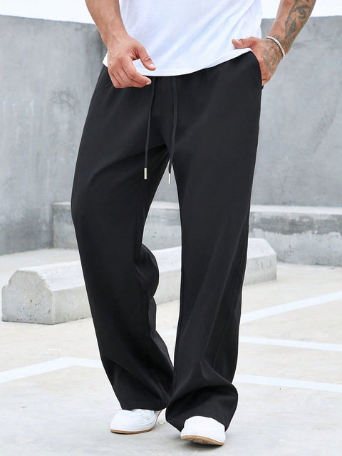 Men’s Loose Fit Wide Legi Trouser – Available in Black, Grey & Dark Grey | Casual Legi Trouser