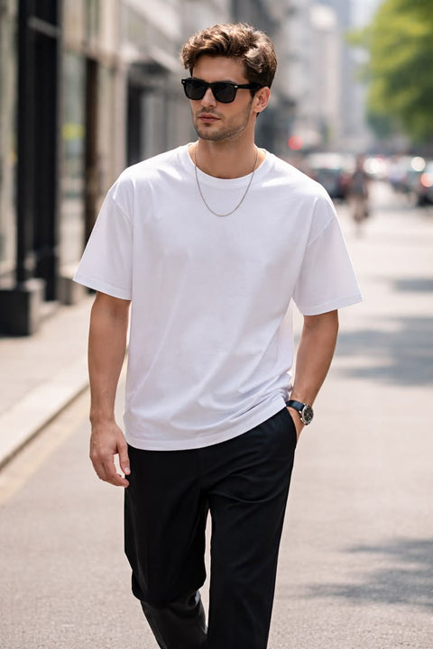 Pack of 2 Drop Shoulder T-Shirts for Men & Women – Relaxed Fit Street Style 🔥